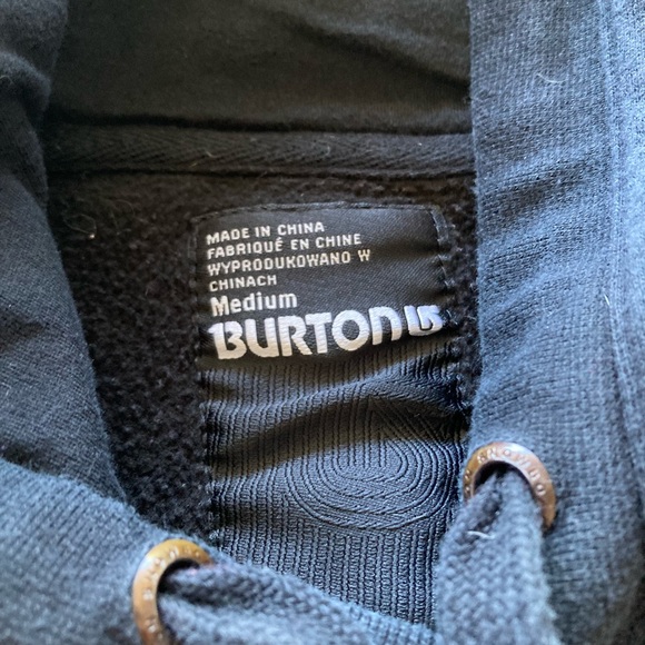 Burton Snow boards black hoodie with teal print - Picture 2 of 2